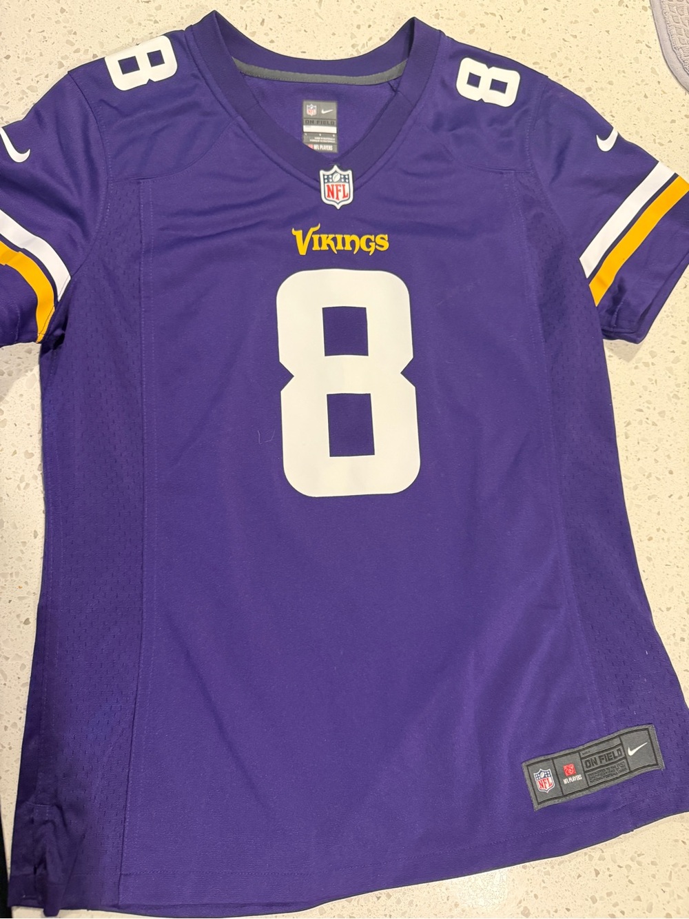 Nike Vikings #8 Cousins Football Jersey